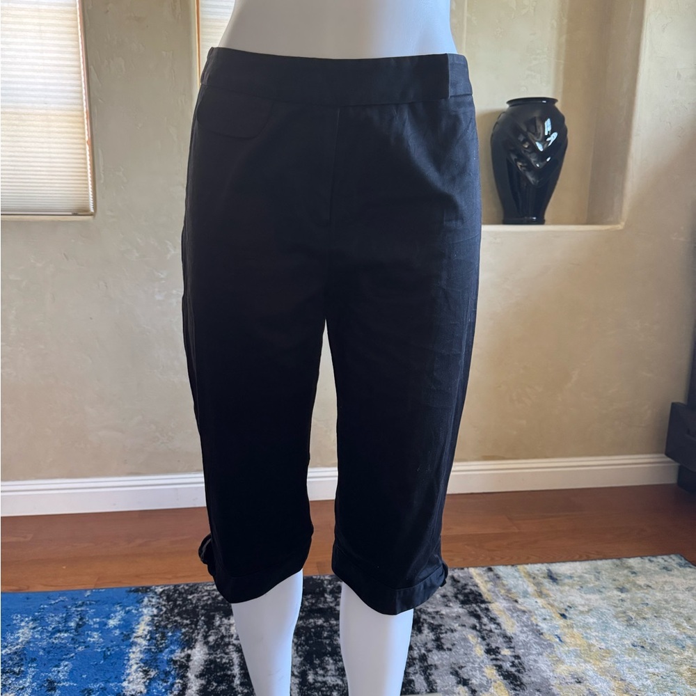 Elliott Lauren Pants Capri Bow Accents Cotton Sz 6